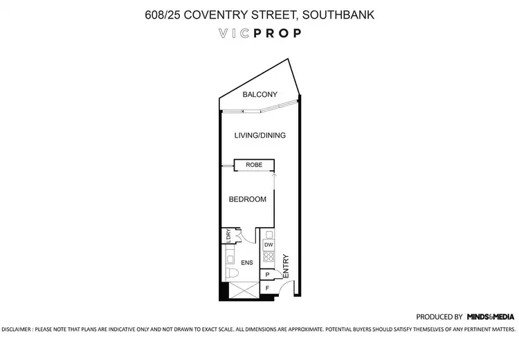 Floorplan of Homely apartment listing, 608/25 Coventry Street, Southbank VIC 3006