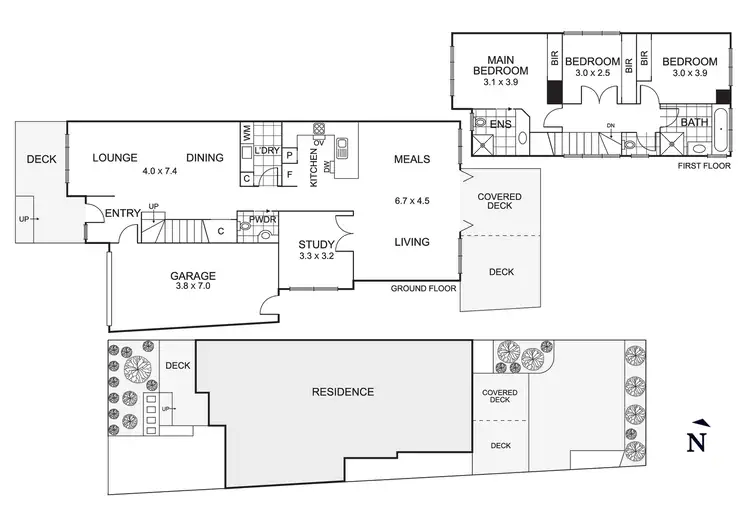 Floorplan of Homely townhouse listing, 60 Hall Mark Road, Mordialloc VIC 3195