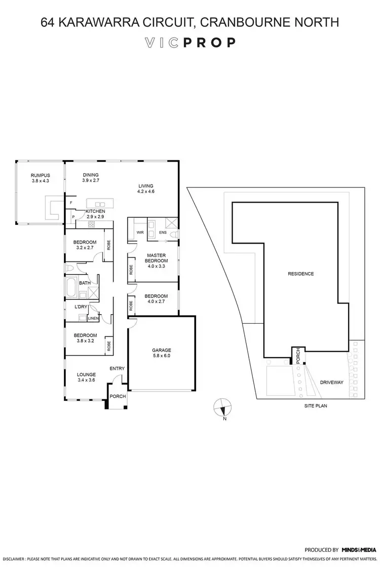Floorplan of Homely house listing, 64 Karawarra Circuit, Cranbourne North VIC 3977