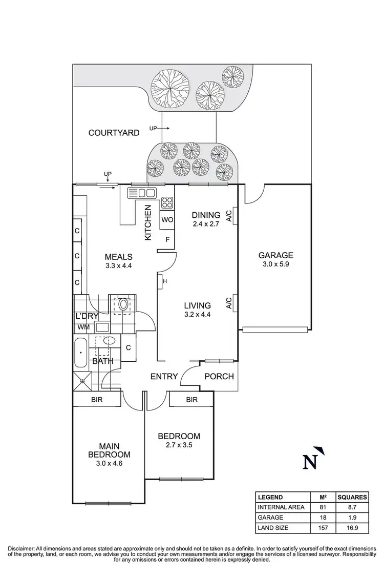 Floorplan of Homely unit listing, 2/11 Woodlands Rise, Macleod VIC 3085