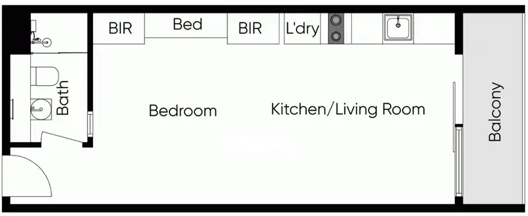 Floorplan of Homely apartment listing, 1009/32 Bray Street, South Yarra VIC 3141
