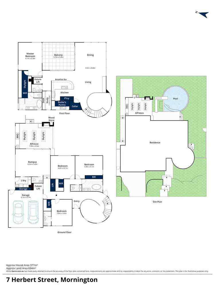 Floorplan of Homely house listing, 7 Herbert Street, Mornington VIC 3931