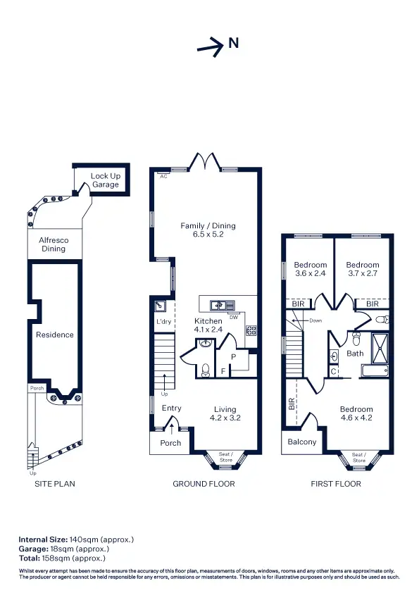 Floorplan of Homely townhouse listing, 1/43-45 Walter Street, Williamstown North VIC 3016