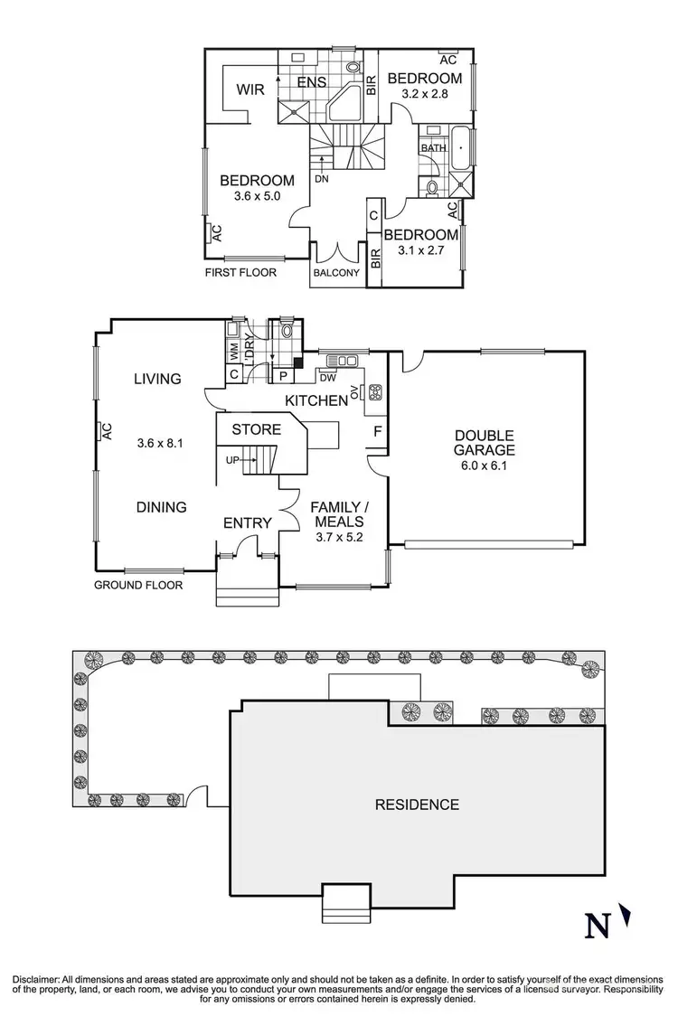 Floorplan of Homely townhouse listing, 1/30 Baird Street South, Doncaster VIC 3108