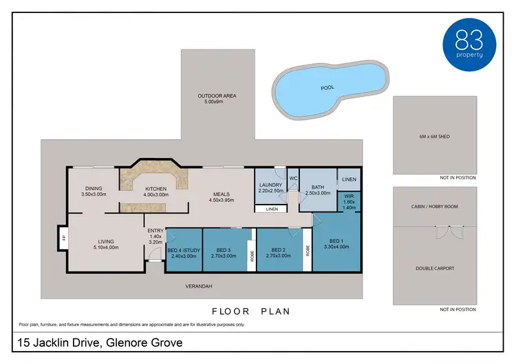 Floorplan of Homely house listing, 15 Jacklin Drive, Glenore Grove QLD 4342