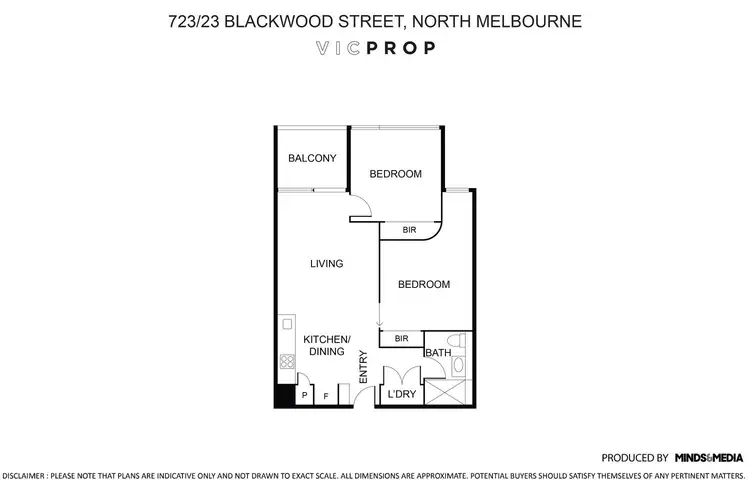 Floorplan of Homely apartment listing, 723/23 Blackwood Street, North Melbourne VIC 3051