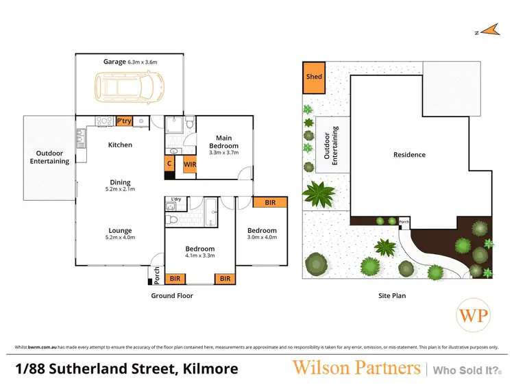 Floorplan of Homely unit listing, 1/88 Sutherland Street, Kilmore VIC 3764