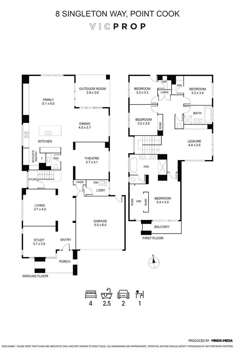 Floorplan of Homely house listing, 8 Singleton Way, Point Cook VIC 3030