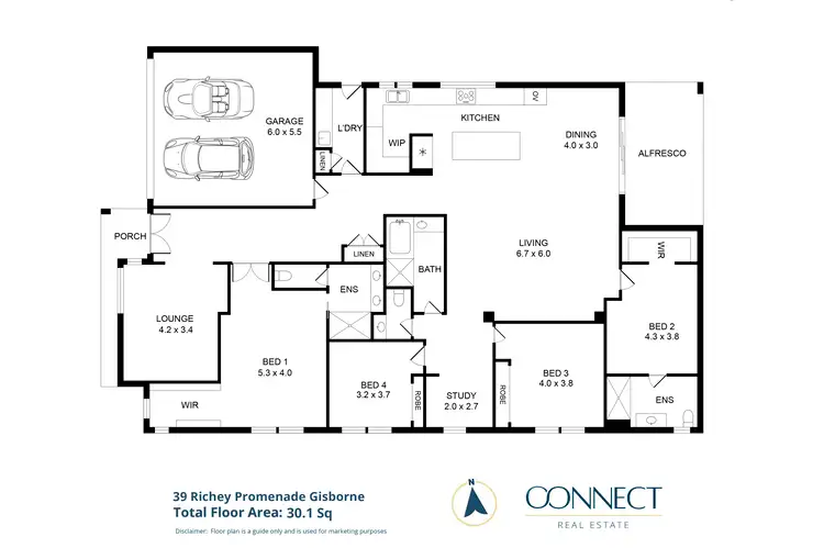 Floorplan of Homely house listing, 39 Richey Promenade, Gisborne VIC 3437