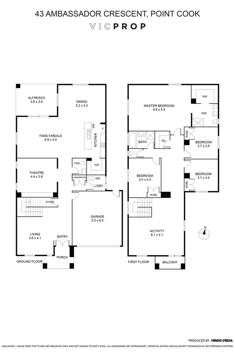 Floorplan of Homely house listing, 43 Ambassador Crescent, Point Cook VIC 3030