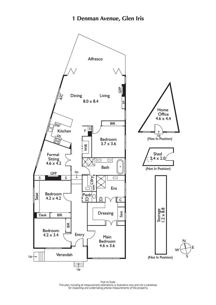 Floorplan of Homely house listing, 1 Denman Avenue, Glen Iris VIC 3146