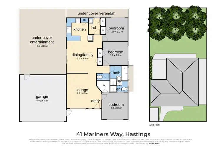 Floorplan of Homely house listing, 41 Mariners Way, Hastings VIC 3915