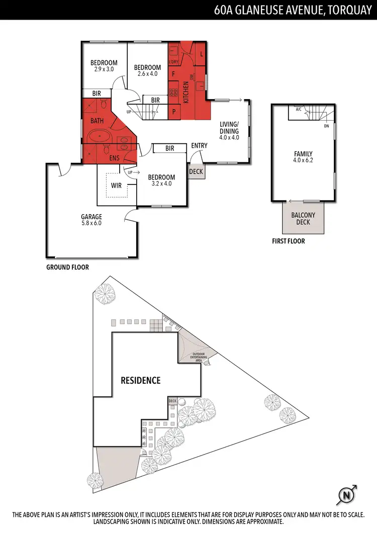 Floorplan of Homely house listing, 60A Glaneuse Avenue, Torquay VIC 3228