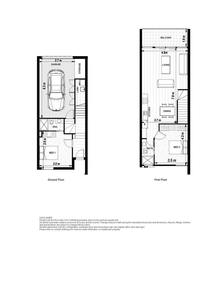 Floorplan of Homely townhouse listing, 4/151 Hall Road, Carrum Downs VIC 3201