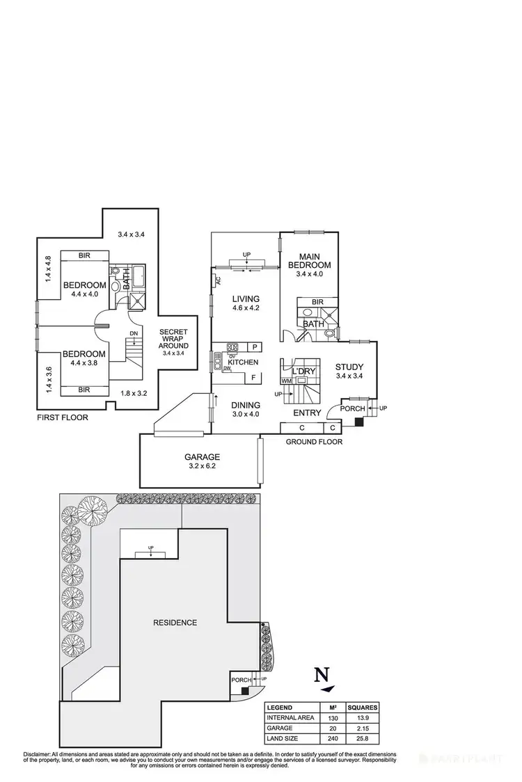 Floorplan of Homely townhouse listing, 2/17 Parkside Avenue, Box Hill VIC 3128