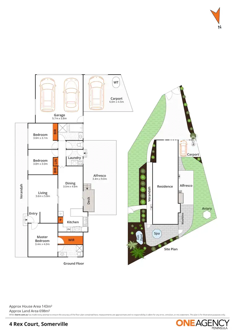 Floorplan of Homely house listing, 4 Rex Court, Somerville VIC 3912