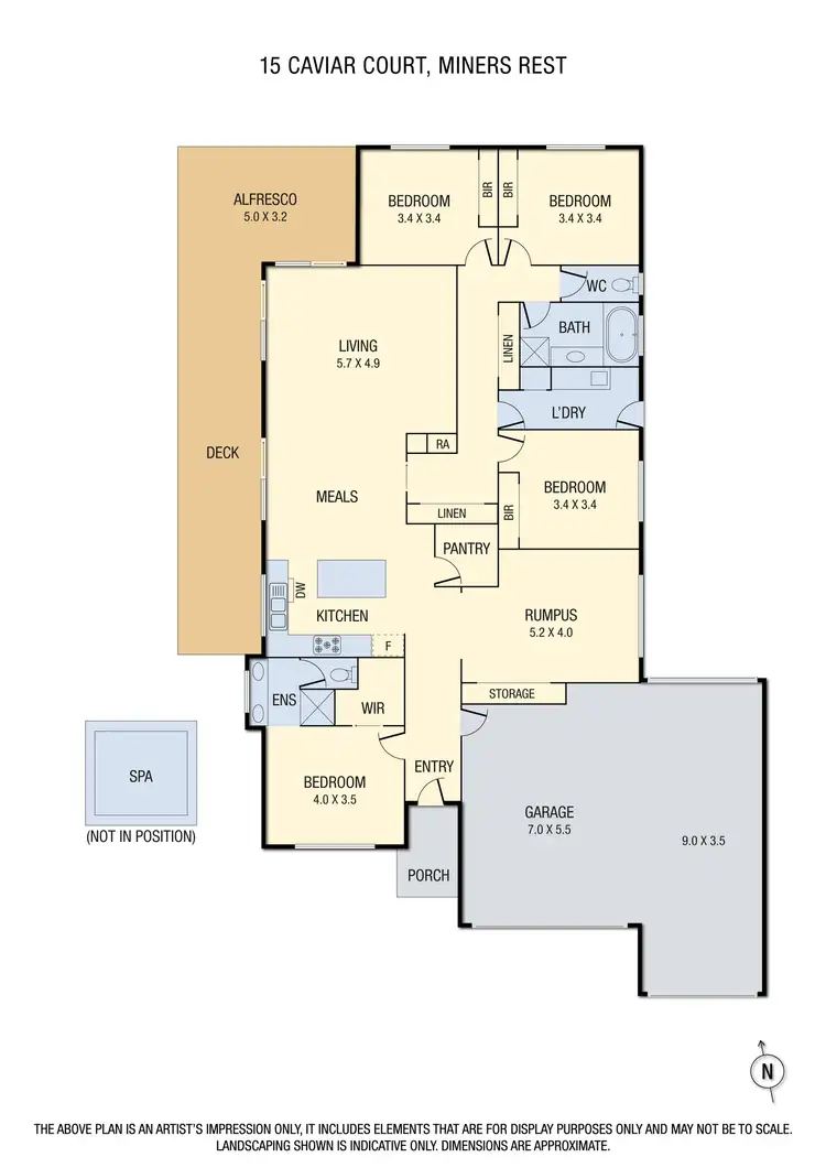 Floorplan of Homely house listing, 15 Caviar Court, Miners Rest VIC 3352
