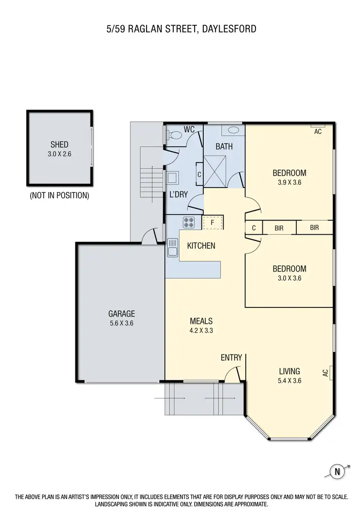Floorplan of Homely unit listing, 5/59-61 Raglan Street, Daylesford VIC 3460