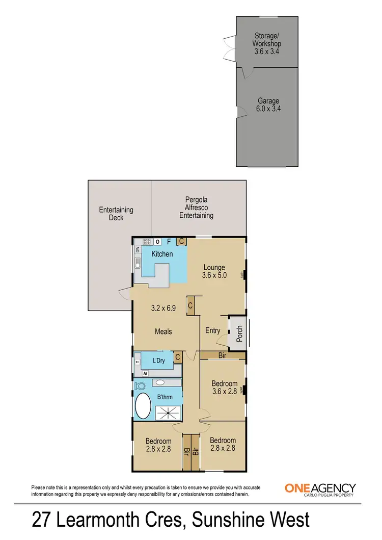 Floorplan of Homely house listing, 27 Learmonth Crescent, Sunshine West VIC 3020