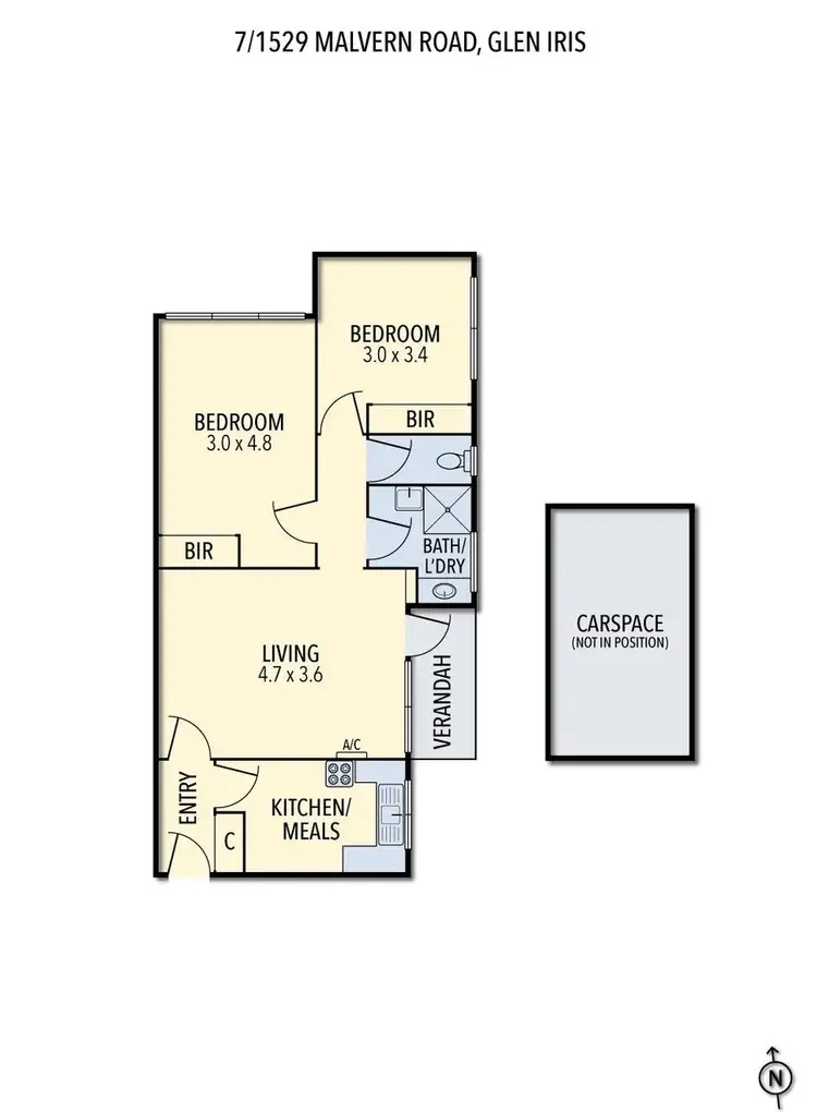 Floorplan of Homely unit listing, 7/1529 Malvern Road, Glen Iris VIC 3146