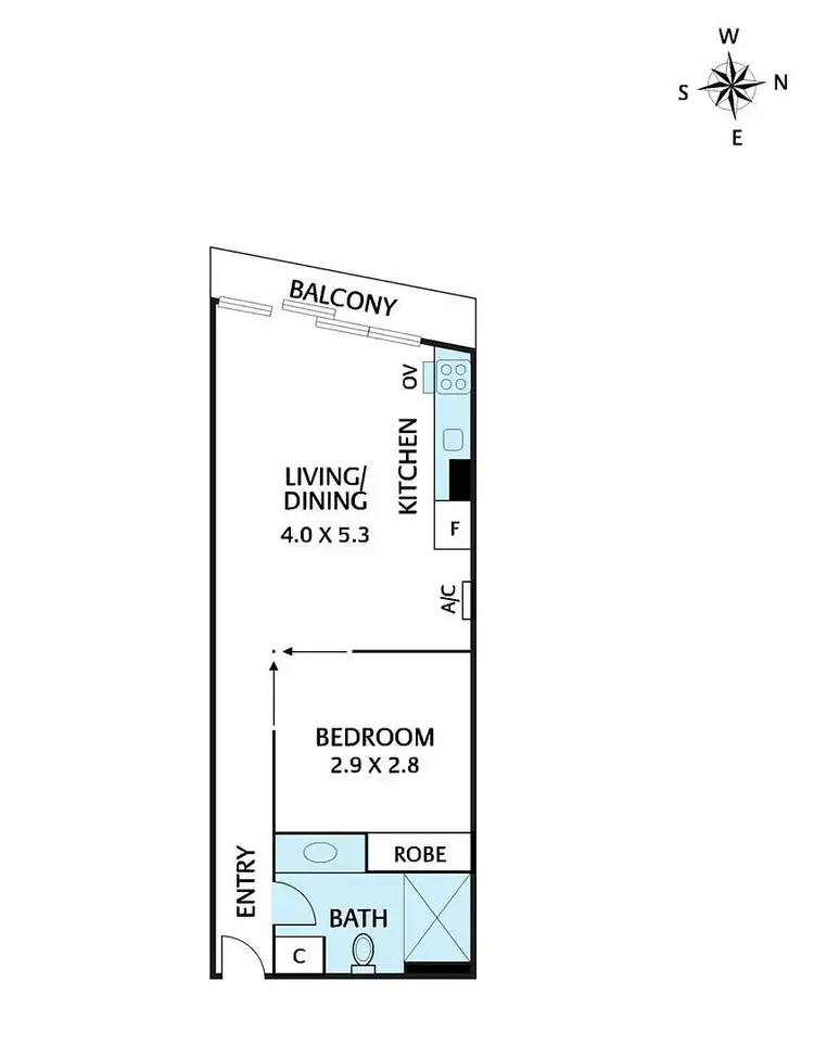 Floorplan of Homely apartment listing, 1107/6 Leicester Street, Carlton VIC 3053