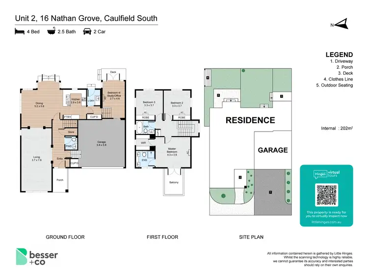 Floorplan of Homely townhouse listing, 2/16 Nathan Grove, Caulfield South VIC 3162