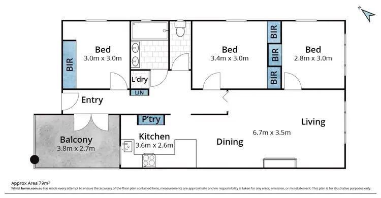 Floorplan of Homely apartment listing, 3/49 The Crescent, Manly NSW 2095