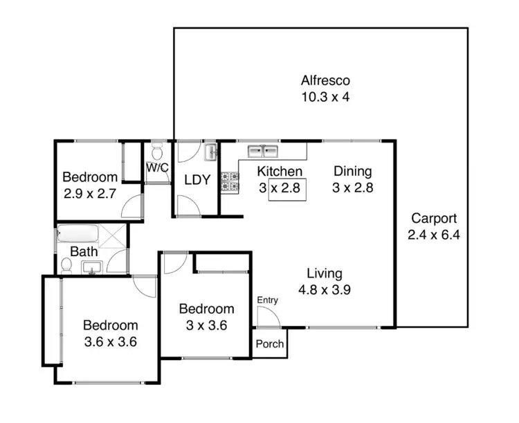 Floorplan of Homely house listing, 13 Simpson Court, Mayfield NSW 2304