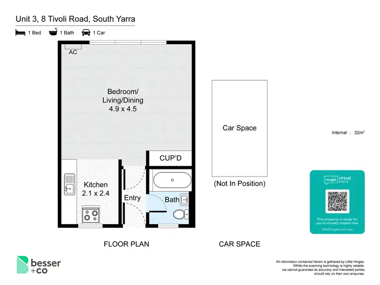 Floorplan of Homely apartment listing, 3/8 Tivoli Road, South Yarra VIC 3141