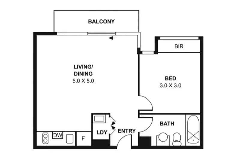 Floorplan of Homely apartment listing, 302/368 Little Collins Street, Melbourne VIC 3000