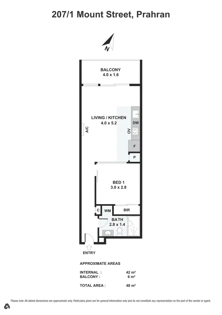 Floorplan of Homely apartment listing, 207/1 Mount Street, Prahran VIC 3181