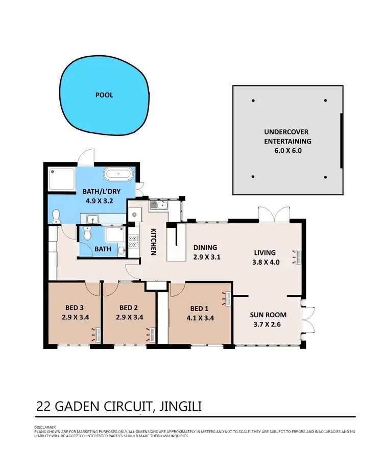 Floorplan of Homely house listing, 22 Gaden Circuit, Jingili NT 810