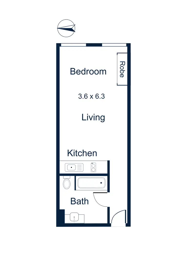 Floorplan of Homely apartment listing, 1102/60 Market Street, Melbourne VIC 3000
