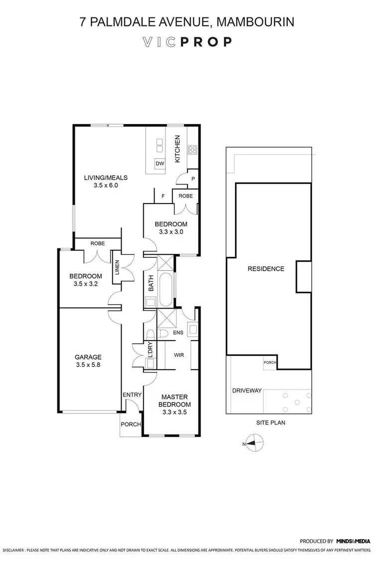 Floorplan of Homely house listing, 7 Palmdale Crescent, Mambourin VIC 3024