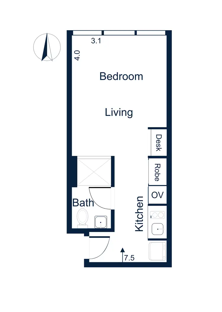Floorplan of Homely apartment listing, 906/181 Abeckett Street, Melbourne VIC 3000