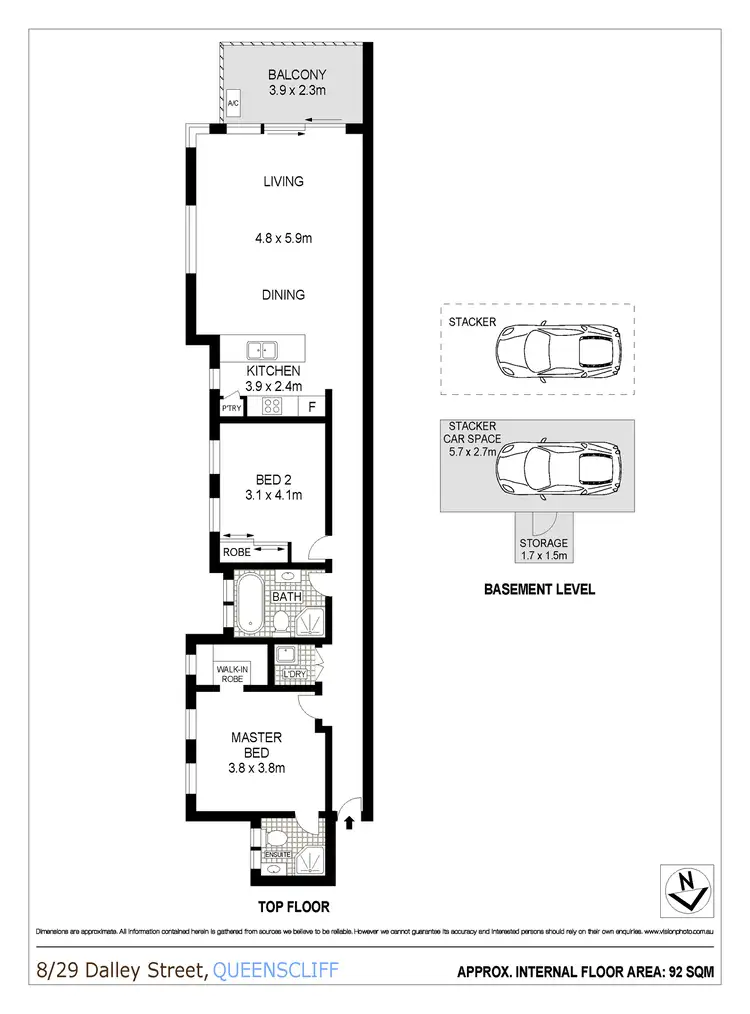 Floorplan of Homely apartment listing, 8/29 Dalley Street, Queenscliff NSW 2096