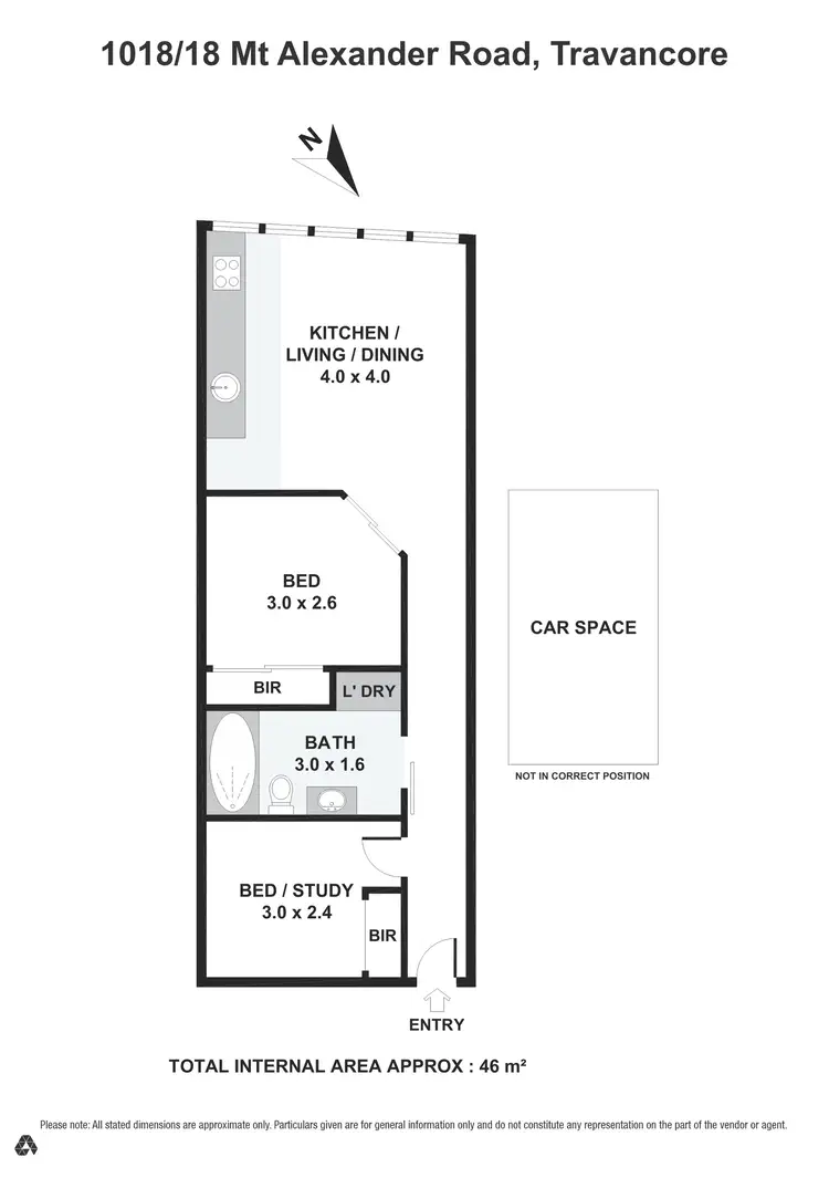 Floorplan of Homely apartment listing, 1018/18 Mt Alexander Road, Travancore VIC 3032