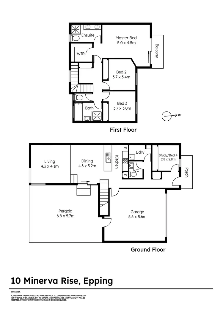 Floorplan of Homely house listing, 10 Minerva Rise, Epping VIC 3076