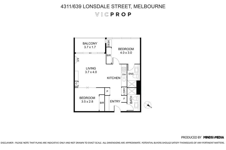 Floorplan of Homely apartment listing, 4311/639 Lonsdale Street, Melbourne VIC 3000