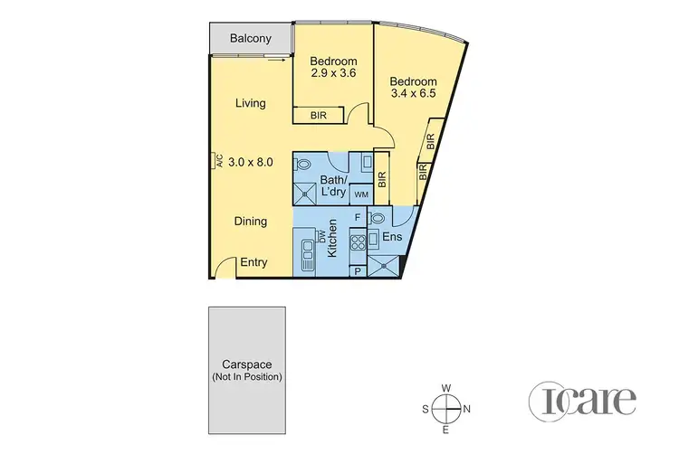Floorplan of Homely apartment listing, 1604/109 Clarendon Street, Southbank VIC 3006