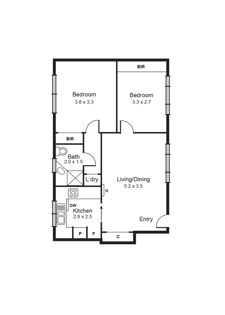 Floorplan of Homely apartment listing, 8/98 Grosvenor Street, Balaclava VIC 3183