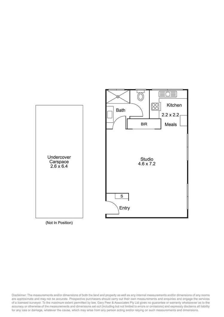 Floorplan of Homely studio listing, 19/26 Lansdowne Road, St Kilda East VIC 3183