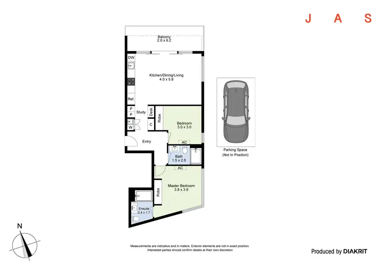 Floorplan of Homely apartment listing, 304/2B Ballarat Road, Footscray VIC 3011