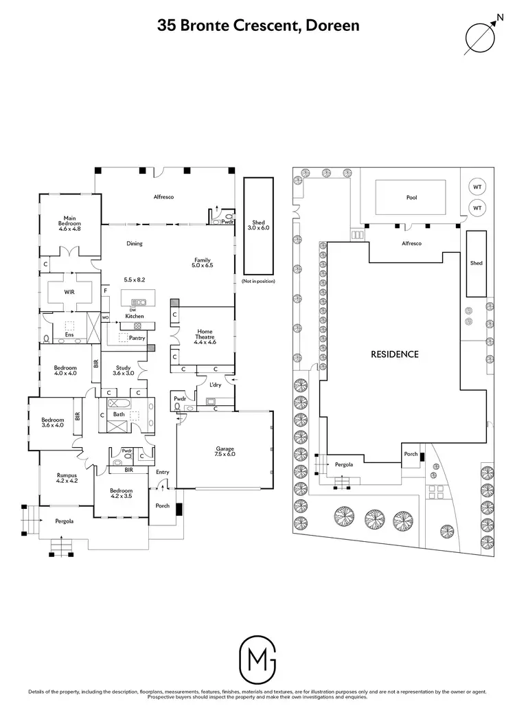Floorplan of Homely house listing, 35 Bronte Crescent, Doreen VIC 3754