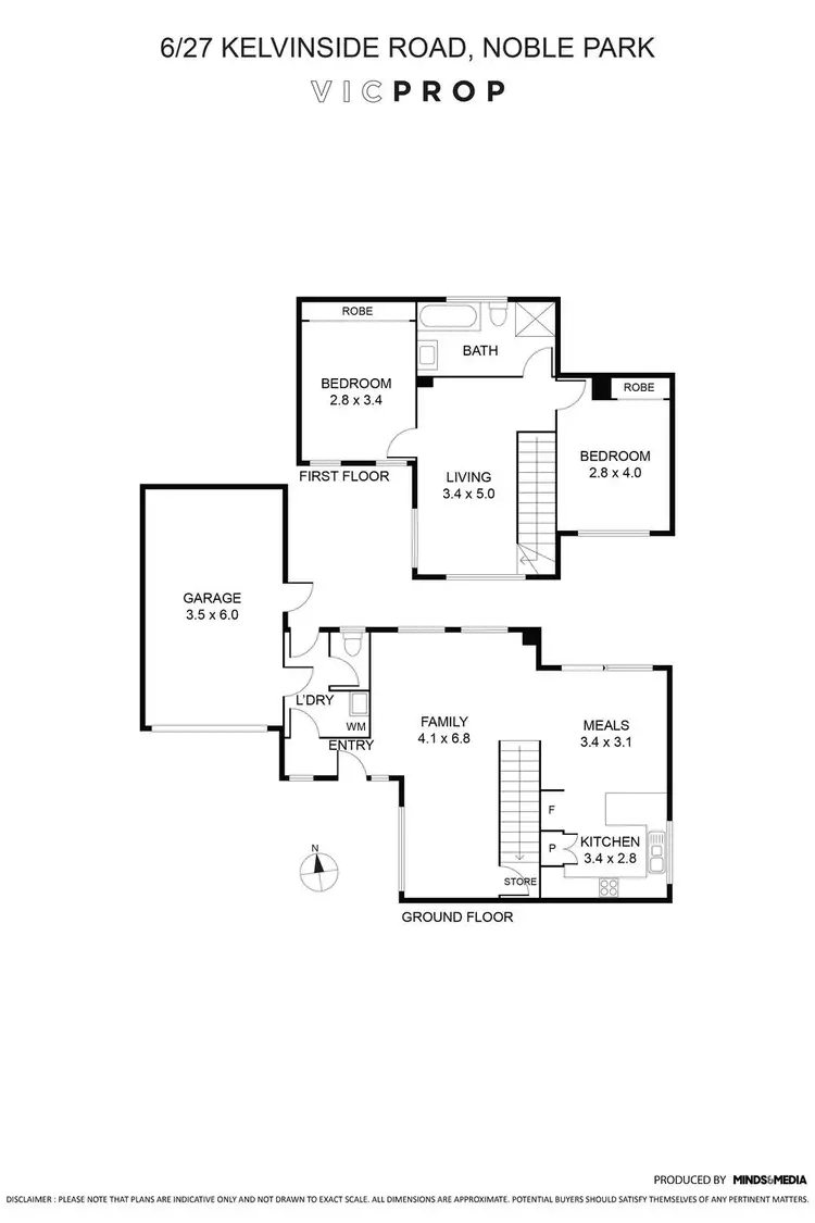 Floorplan of Homely townhouse listing, 6/27 Kelvinside Road, Noble Park VIC 3174