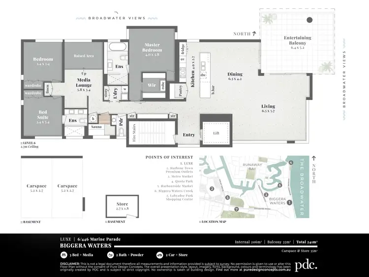 Floorplan of Homely unit listing, 6/446 Marine Parade, Biggera Waters QLD 4216
