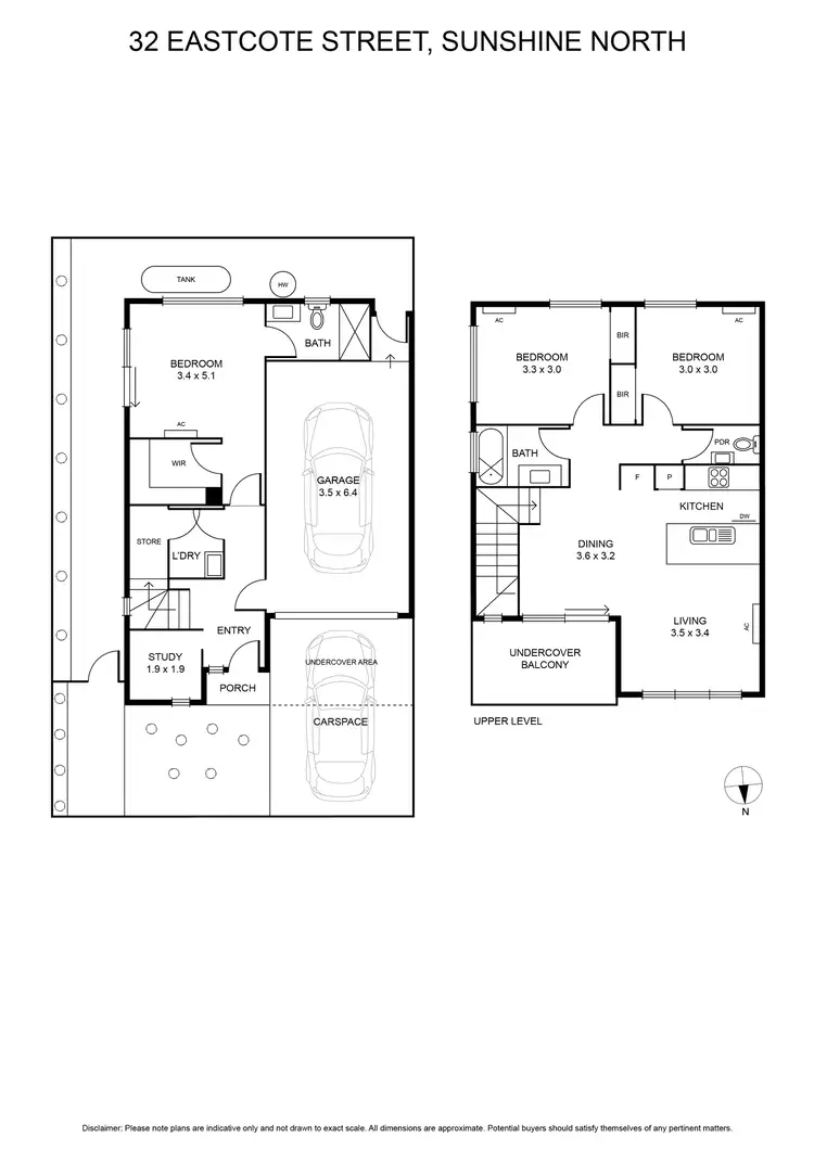 Floorplan of Homely townhouse listing, 32 Eastcote Street, Sunshine North VIC 3020
