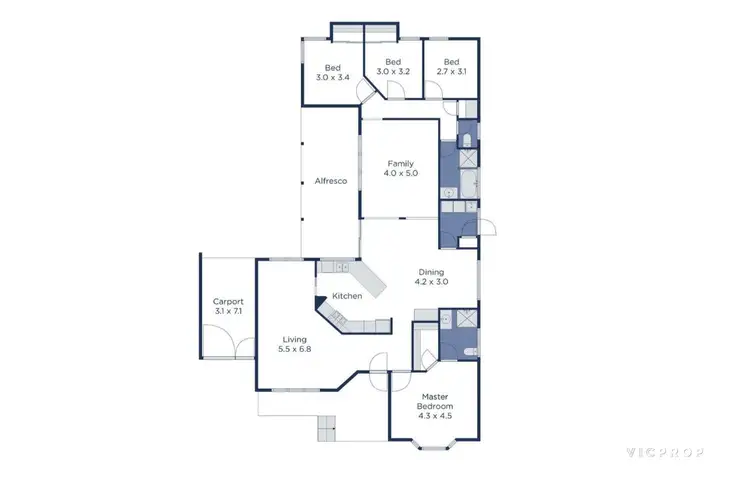 Floorplan of Homely house listing, 6 Outlook Court, Ferntree Gully VIC 3156