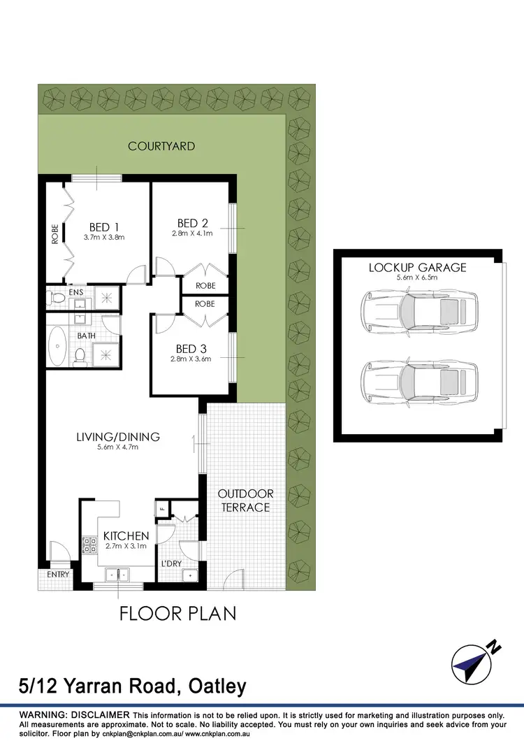 Floorplan of Homely villa listing, 5/12 Yarran Road, Oatley NSW 2223
