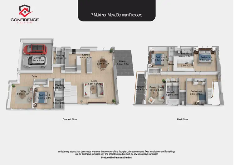 Floorplan of Homely house listing, 7 Makinson View, Denman Prospect ACT 2611